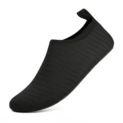 Unisex Lightweight Breathable Water Shoes with Non-Slip Rubber Sole - 46-47 (Black)