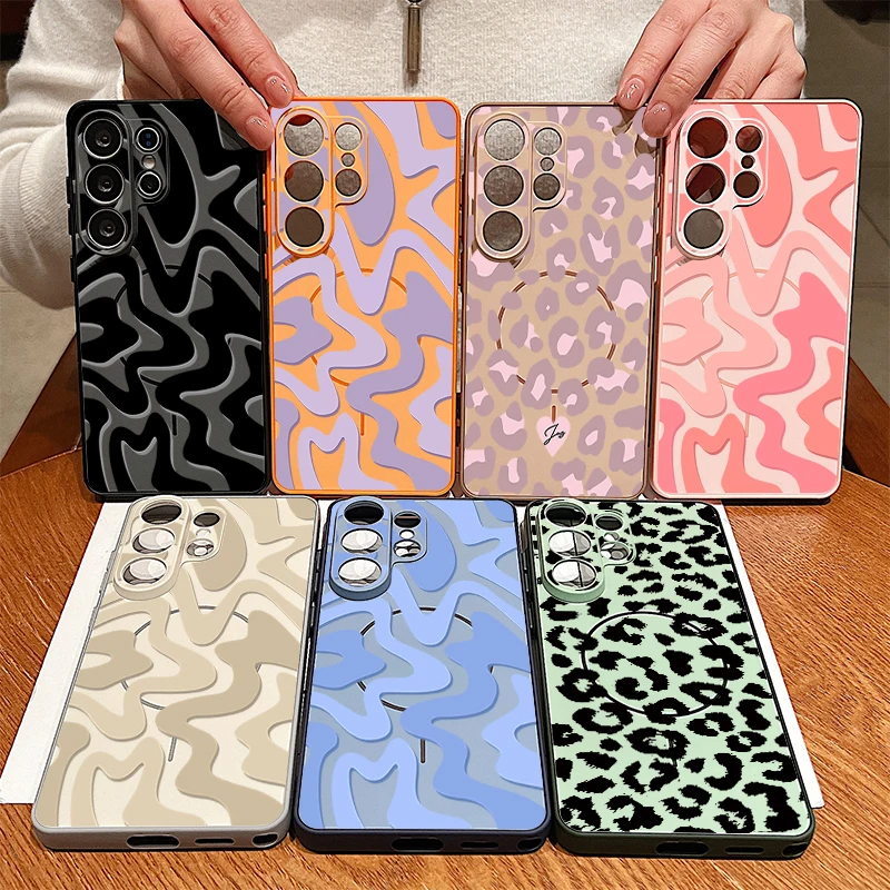Striped Pattern Magnetic Phone Case Cover