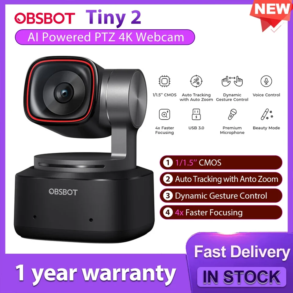 OBS BOT TINY2 追従 WEBカメラ 4K 最終値下げ（OBSBOT Tiny 2 AI 搭載 