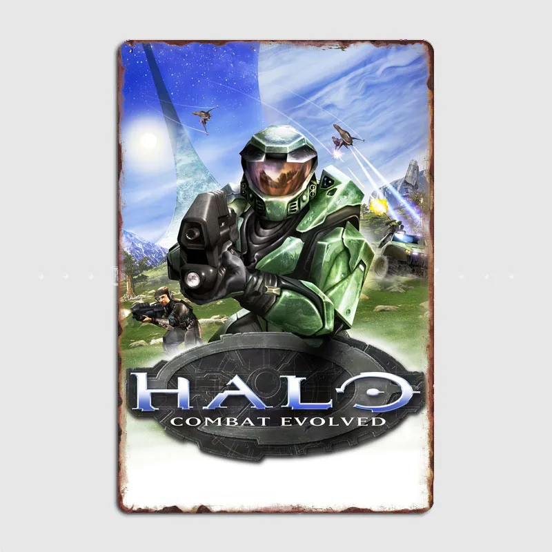 Halo Wars Reach Vertical Combat Evolved Metal Sign Pub Club Vintage Garage Home Printing Wall Decor Tin Poster Room Decoration