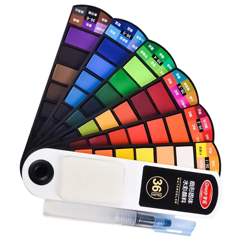 18/24/36/42 Color Children's DIY Watercolor Pigment Kindergarten Graffiti Painting Watercolor Art Pigment Set 5