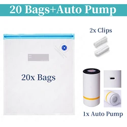 Premium 3D Printer Filament Vacuum Storage Bags - Moisture - Proof Solution (20 Bags - Auto Pump)