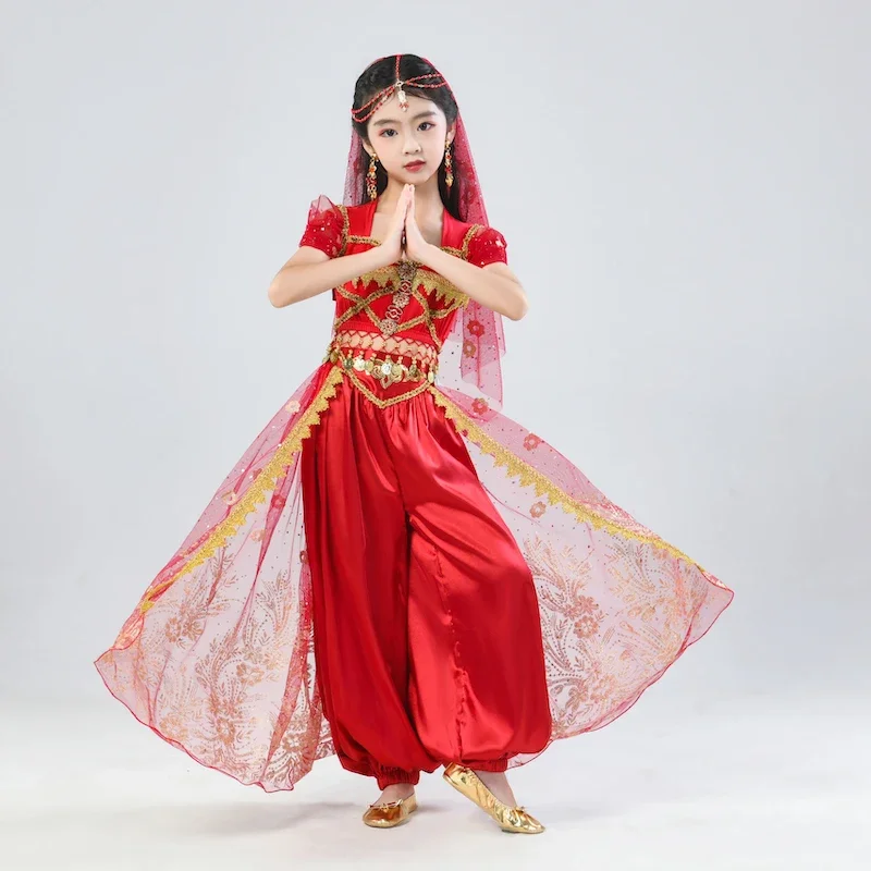 

Children's Indian Dance Performance Dress New Year's Day Female Exotic Ethnic Belly Dance in Dunhuang, Xinjiang