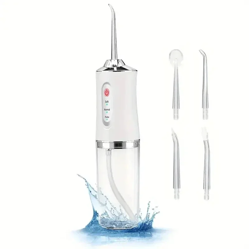 Description Picture 2 of itemPortable Smart Electric Oral Irrigator Water Flosser 4 Jets 3 Modes Rechargeable Dental Water Jet Irrigator Dental Teeth Cleaner
