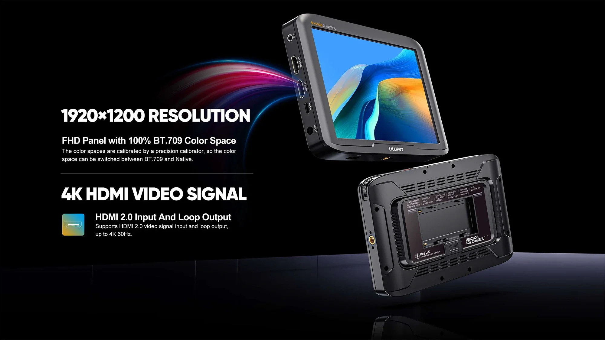 LILLIPUT V7 4K 1920×1200 Voice Control Monitor 7 inches Touch Control HDMI 2.0 I