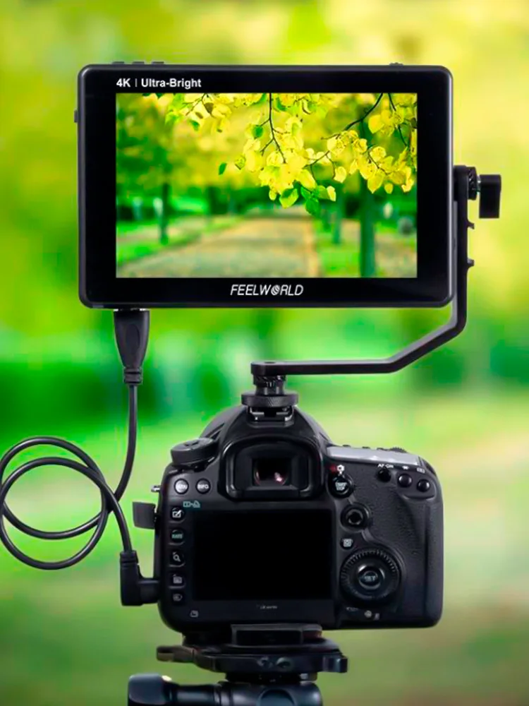 FEELWORLD LUT7 Camera Monitor 2200nits Touch Screen 7 Inch 4K HDMI Monitor with Waveform Histogram VectorScope Mode