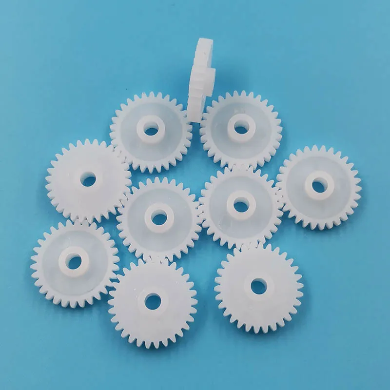 Electric bike gear motor gear transmission gear electric chain saw gear cassette deck tape gear 303A Thick Gears Modular 0.5 Hole 3mm Tight 30 Tooth 16mm Diameter Plastic Gear Disc Toy Accessories 10pcs/lot
