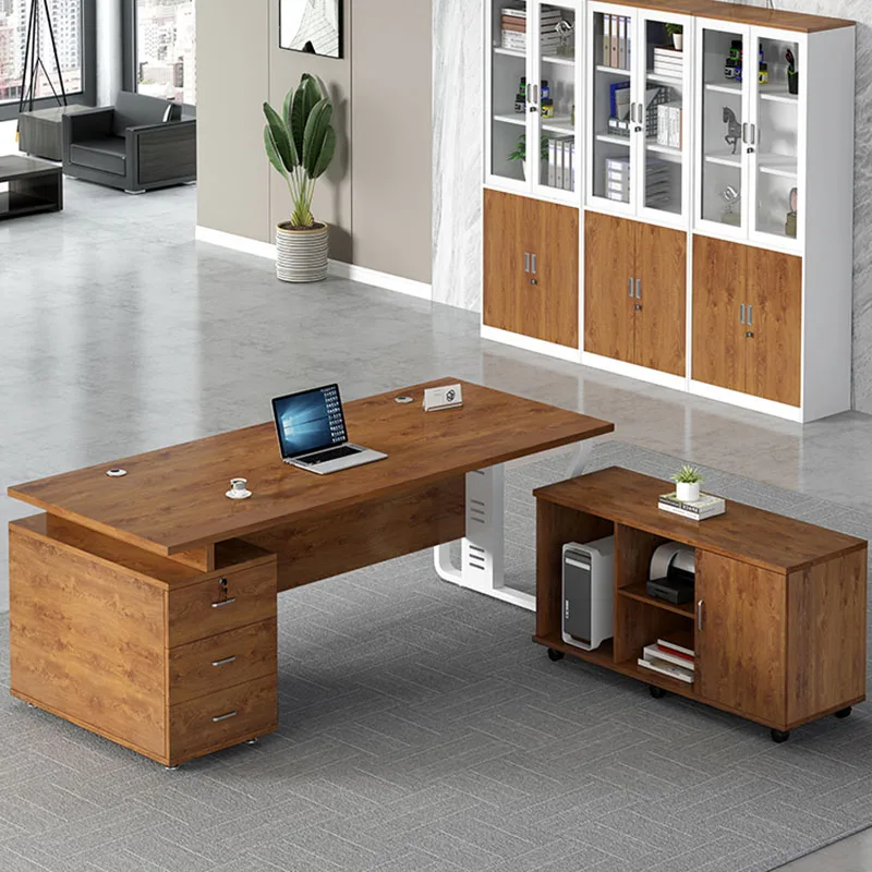 Wooden Organizer Study Table Computer Makeup Reception Vanity Office Desk Meeting Scrivanie Per Computer Modern Furniture