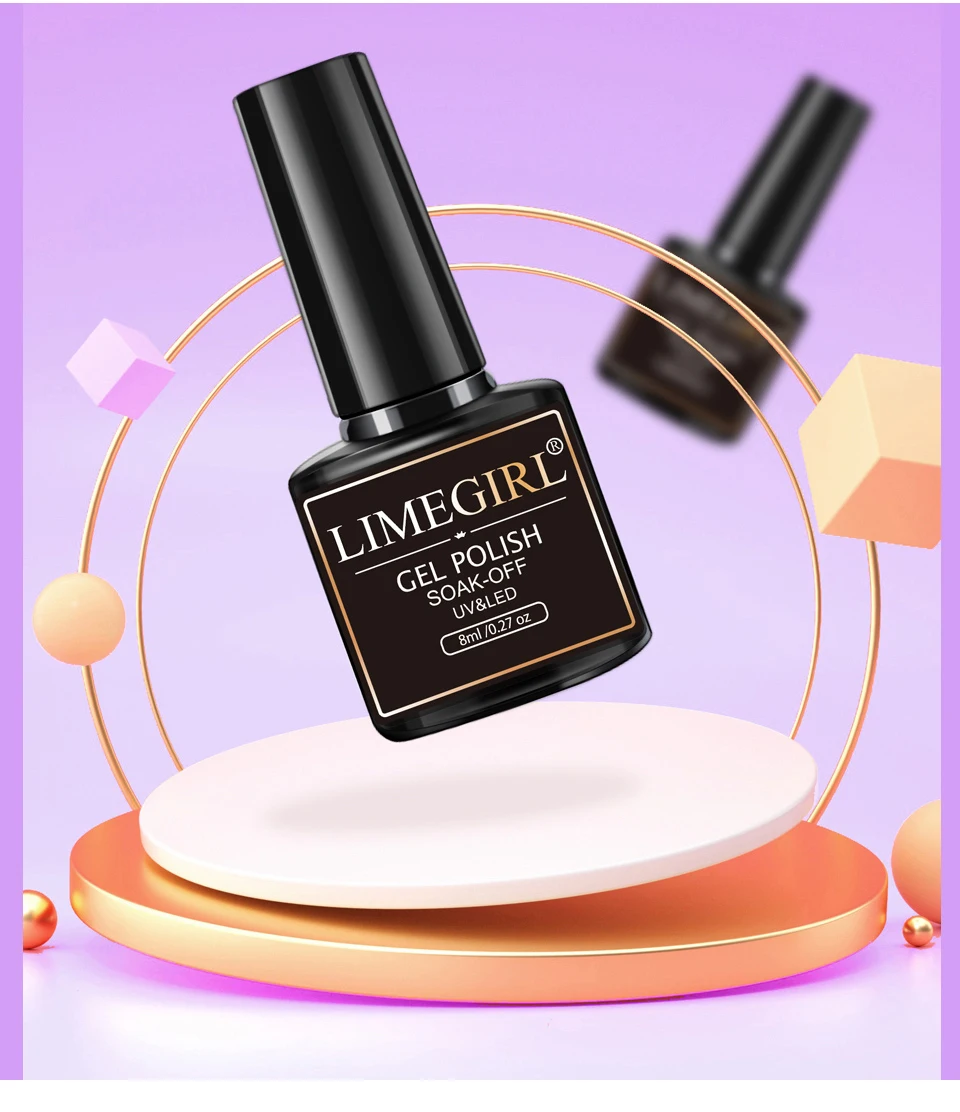 Limegirl Acrylic Nail Kit with UV LED Lamp and Gel Polish Set