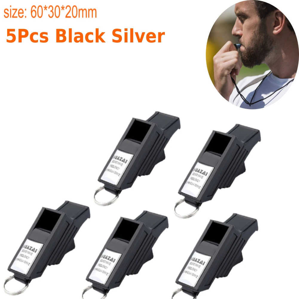 5PCS Black Silver