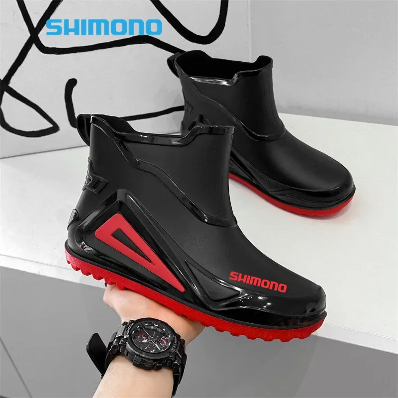 

Fishing Rain Shoes Men's Outdoor Sports Off Road Waterproof Shoes Mountaineering Lightweight Anti Slip Fishing Rubber Shoes