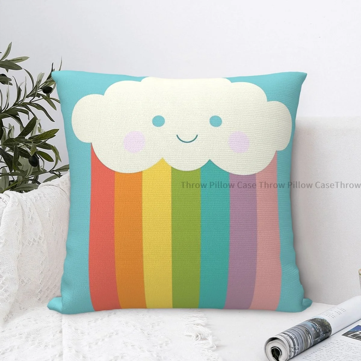 

Гордый Радуга облако Обнимание наволочки гей гордость ЛГБТ Любовь Рюкзак Cojines спальня DIY Печатный стул искусственное украшение