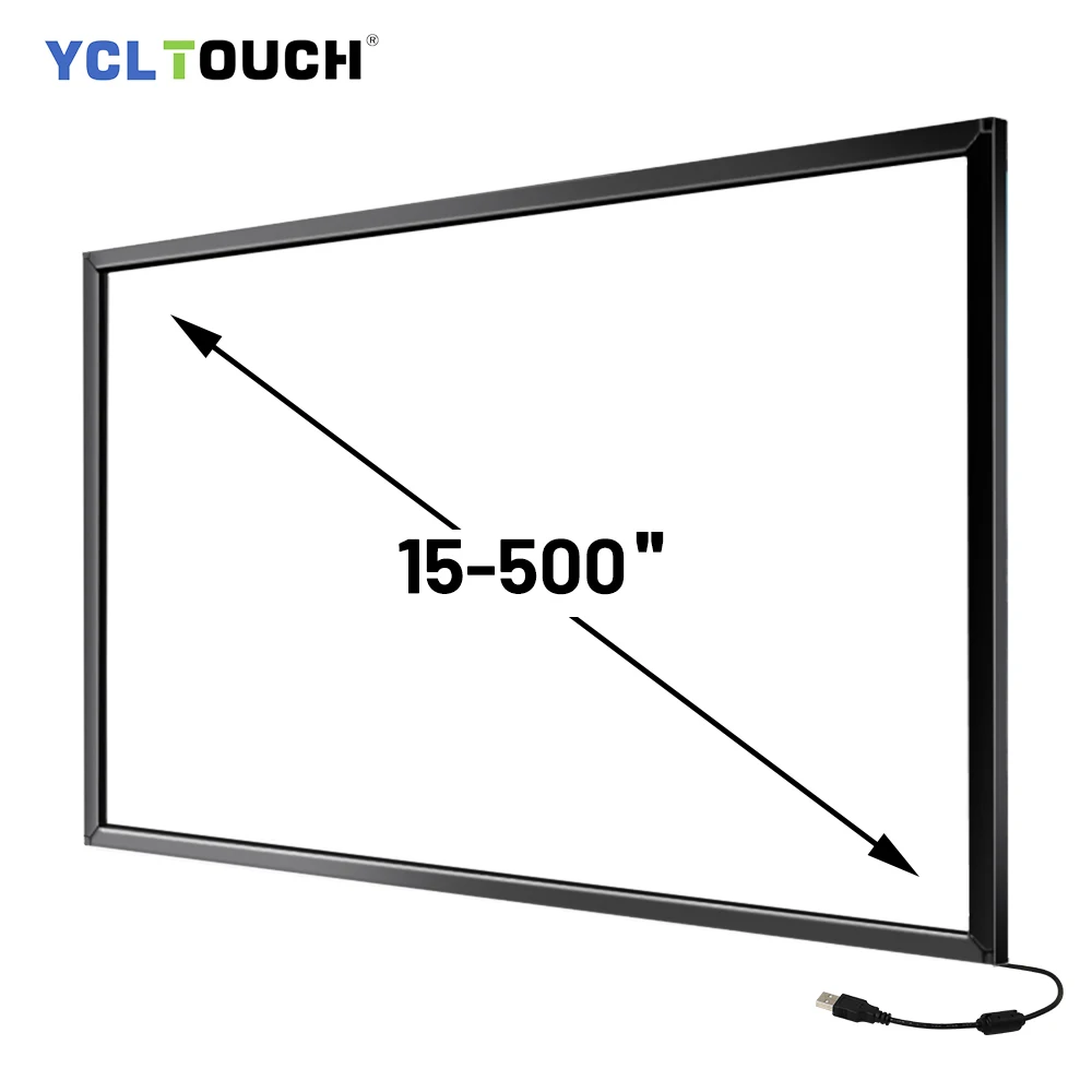 YCLTOUCH 55 inch infrared sensor usb Plug and play multi touch infrared touch frame screen conversion frame for monitor