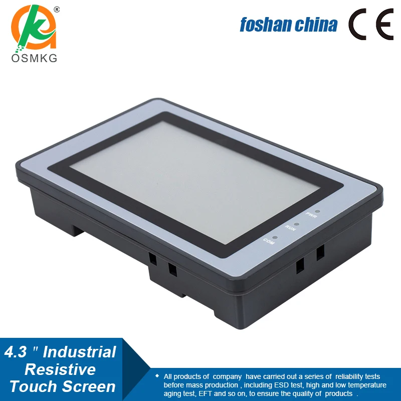 Tela Táctil do Osm-tft Lcd para o Controle Industrial Plc Programável Rs485 232 ou 422 Uma Comunicação Dc1030v Hmi 43 Dentro - Imagem 4