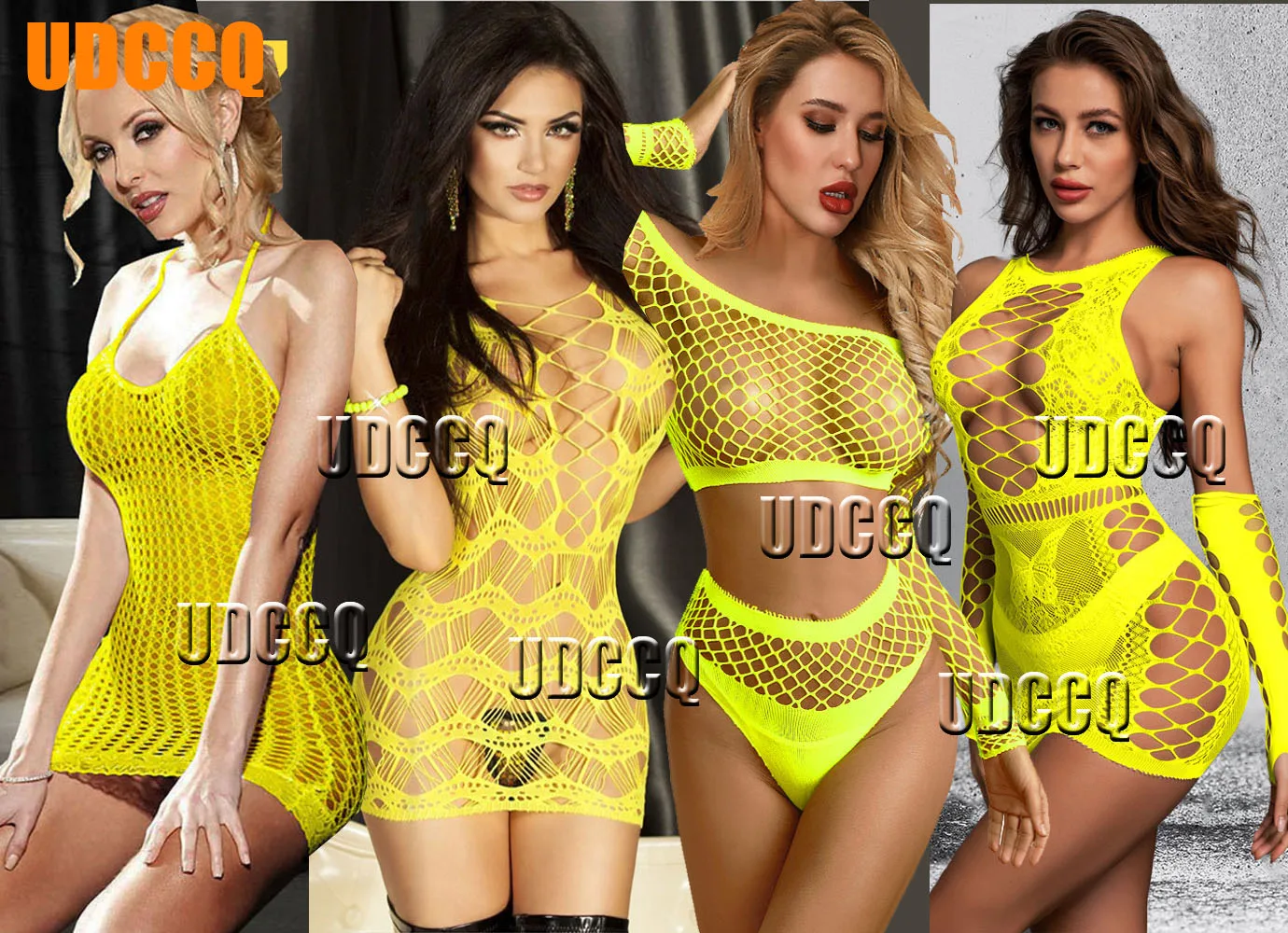 sexy costumes Lingerie Babydoll Underwear Chemises Body stocking Catsuit product erotic Nightgown garters porn dress sex yellow