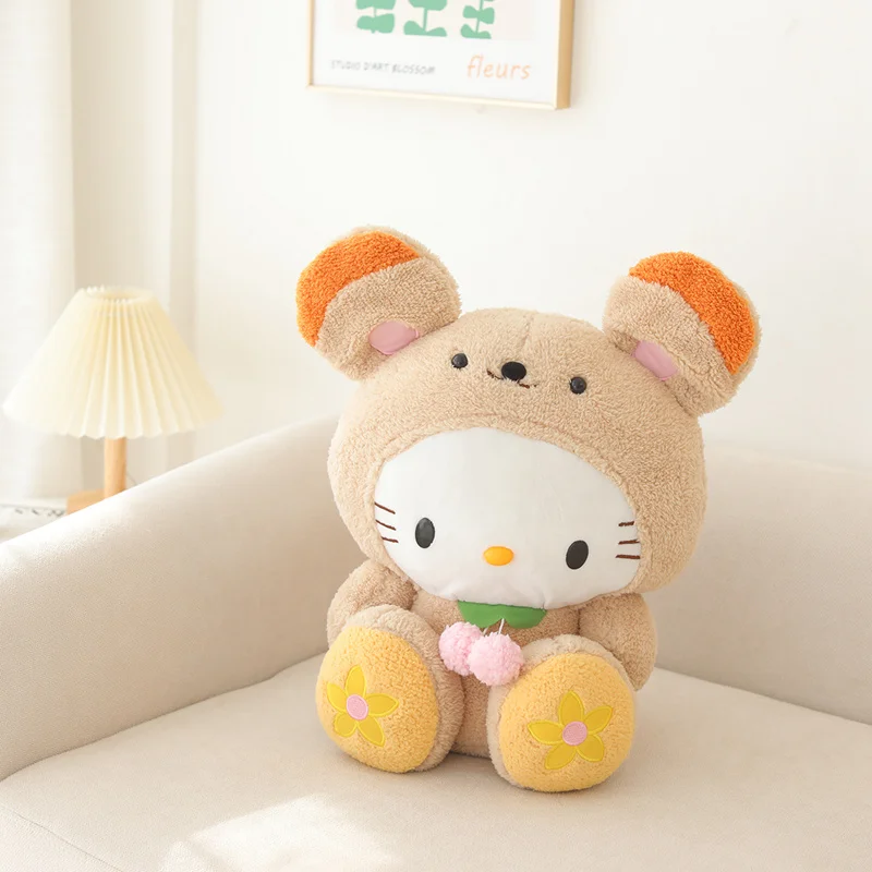 Kawaii Cartoon Series Kuromi Kitty Cat Plush Toy Pillow Soft Stuffed Plushies Anime Cartoon Doll Toys Hobbies Gift For Friend - 4