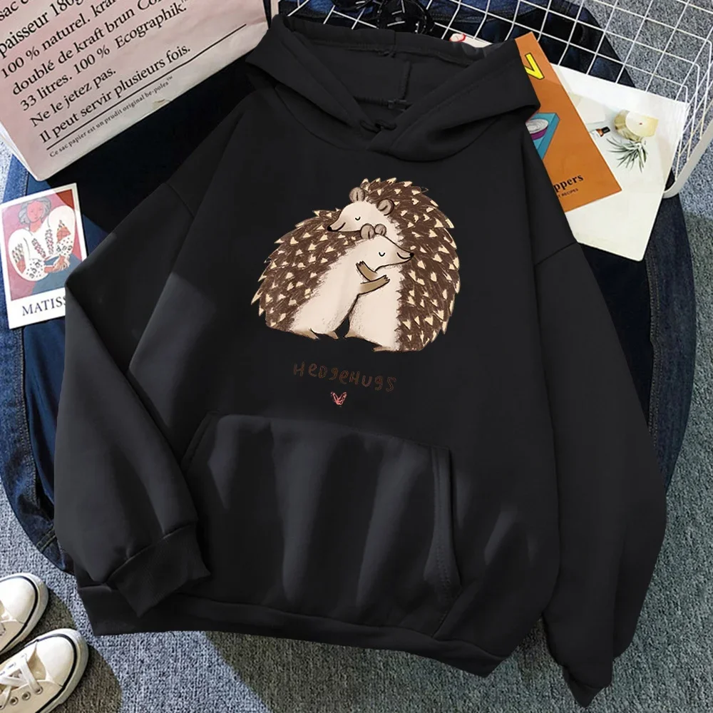New Fall Winter Hoodie Unisex Harajuku Ulzzang Kawaii Funny Hedgehog Graphic Sweatshirt Hoodie 2