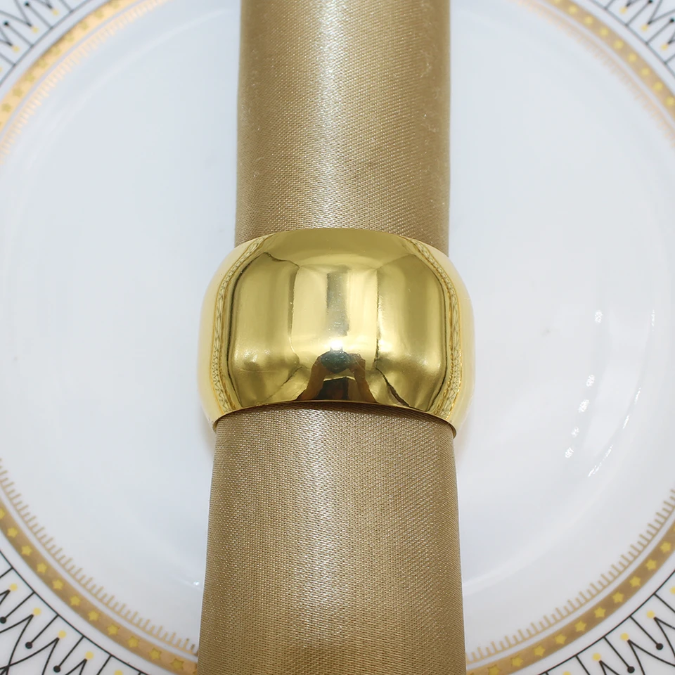 Tangpan Set 10 Portatovaglioli Rotondi Oro | Anelli Per Tovaglioli Con Gemme Scintillanti Per Matrimoni E Feste