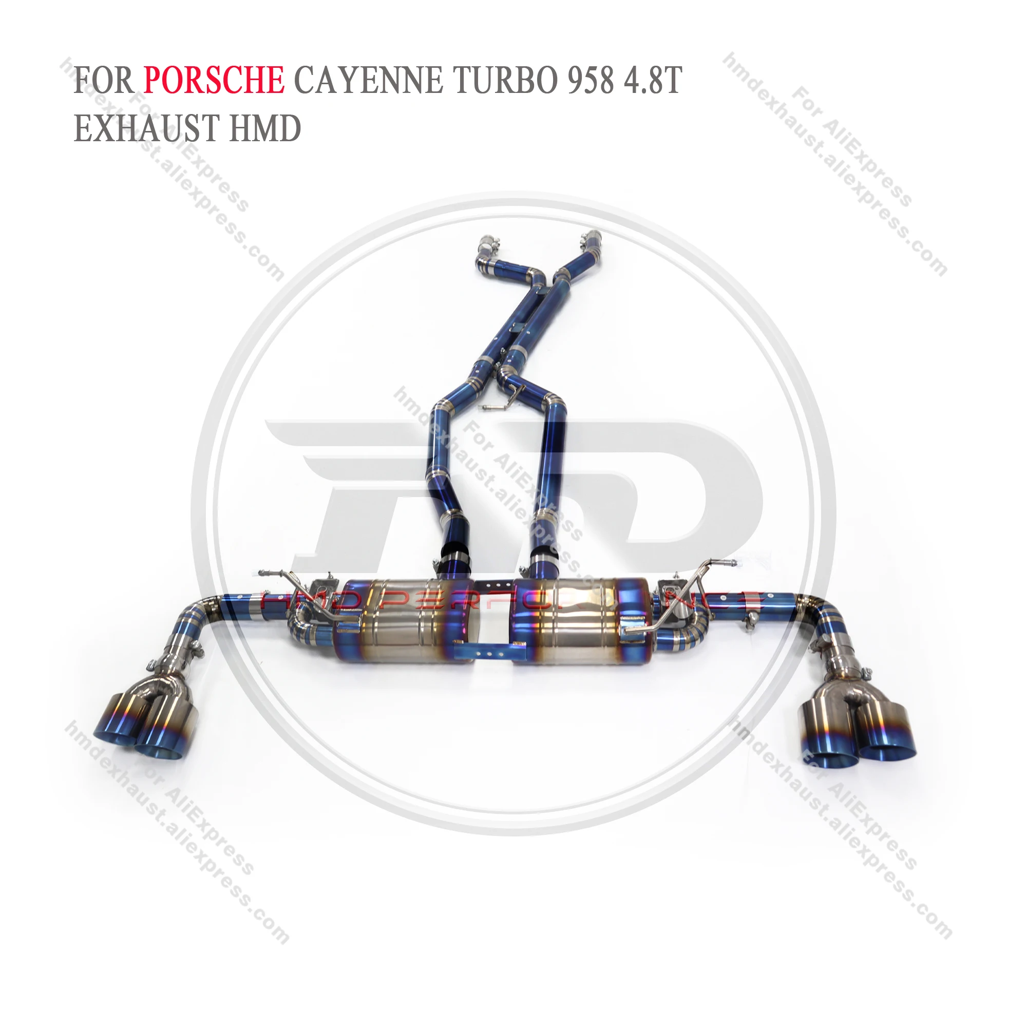 

HMD Titanium Exhaust System Performance Catback for Porsche Cayenne Turbo 958 4.8T Muffler With Valve