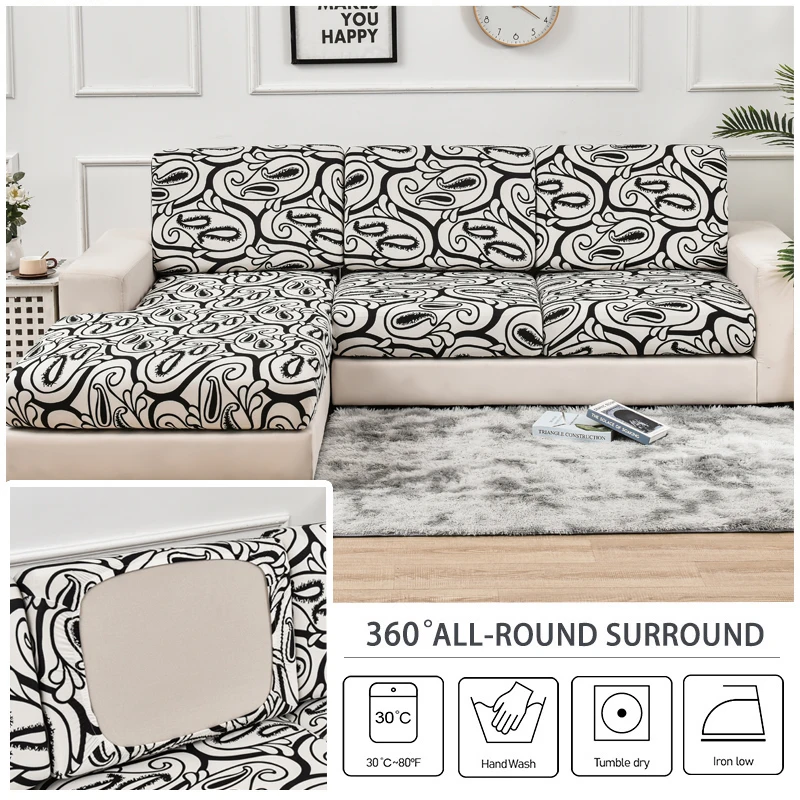 Newest Floral Sofa Seat Cushion Cover Non-Slip Chair Cover Stretch Sofa Cover for Living Room Replacement for Individual Cushion 5