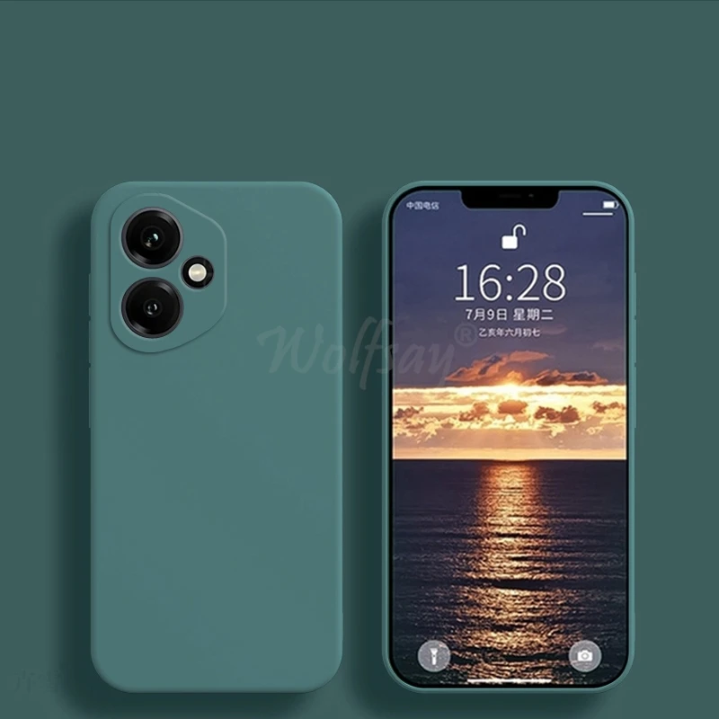Liquid Silicone Soft Rubber Phone Protector Case - Elegant Plain Design