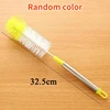 Round Head Bendable Long Handle Cup Brushes Bottle Brush Cleaning Brush Home Kitchen Gadget Random Color 6