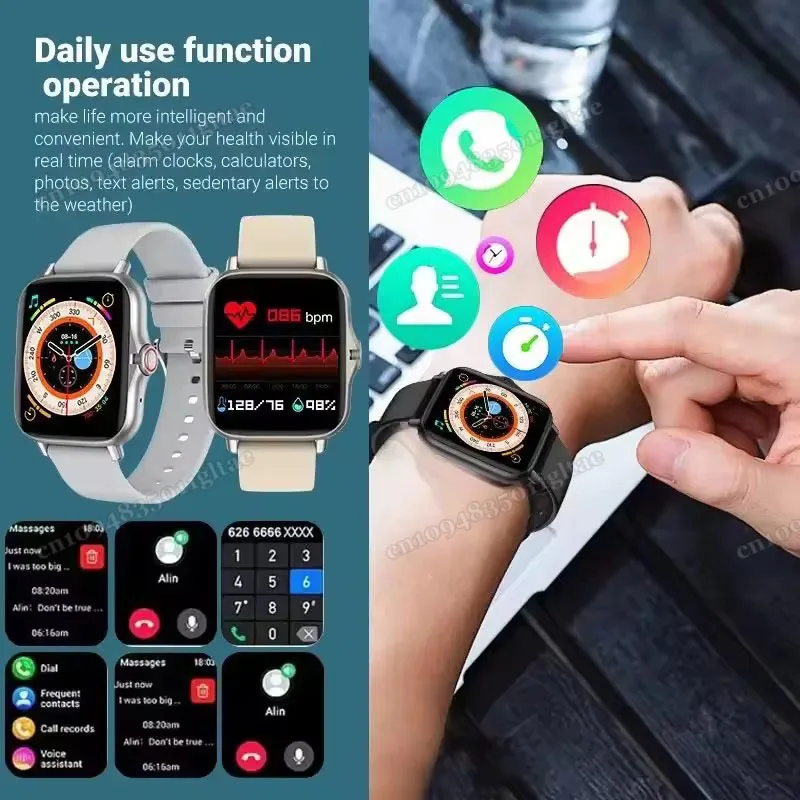 2026 New Smart Watch Android Phone 1.44''Inch Color Screen Bluetooth Call Blood Oxygen/Pressure Monitoring Smart Watch Women Men 2