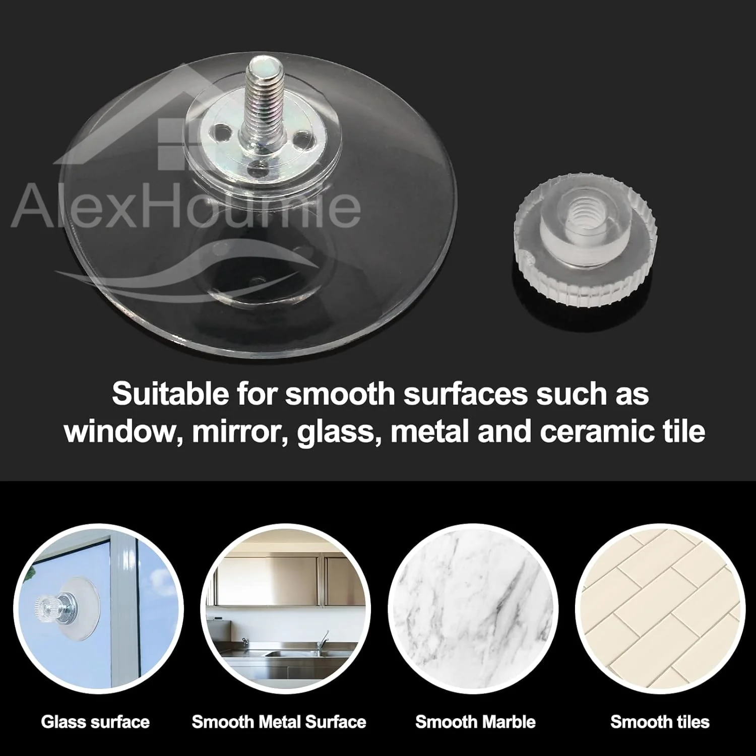 50/100PCS Schraube Saugnäpfe Glas Saugnäpfe 25/32/41/53mm Klar PVC Kunststoff Sauger Pads Halter für Badezimmer Wand Fenster – Detail 5