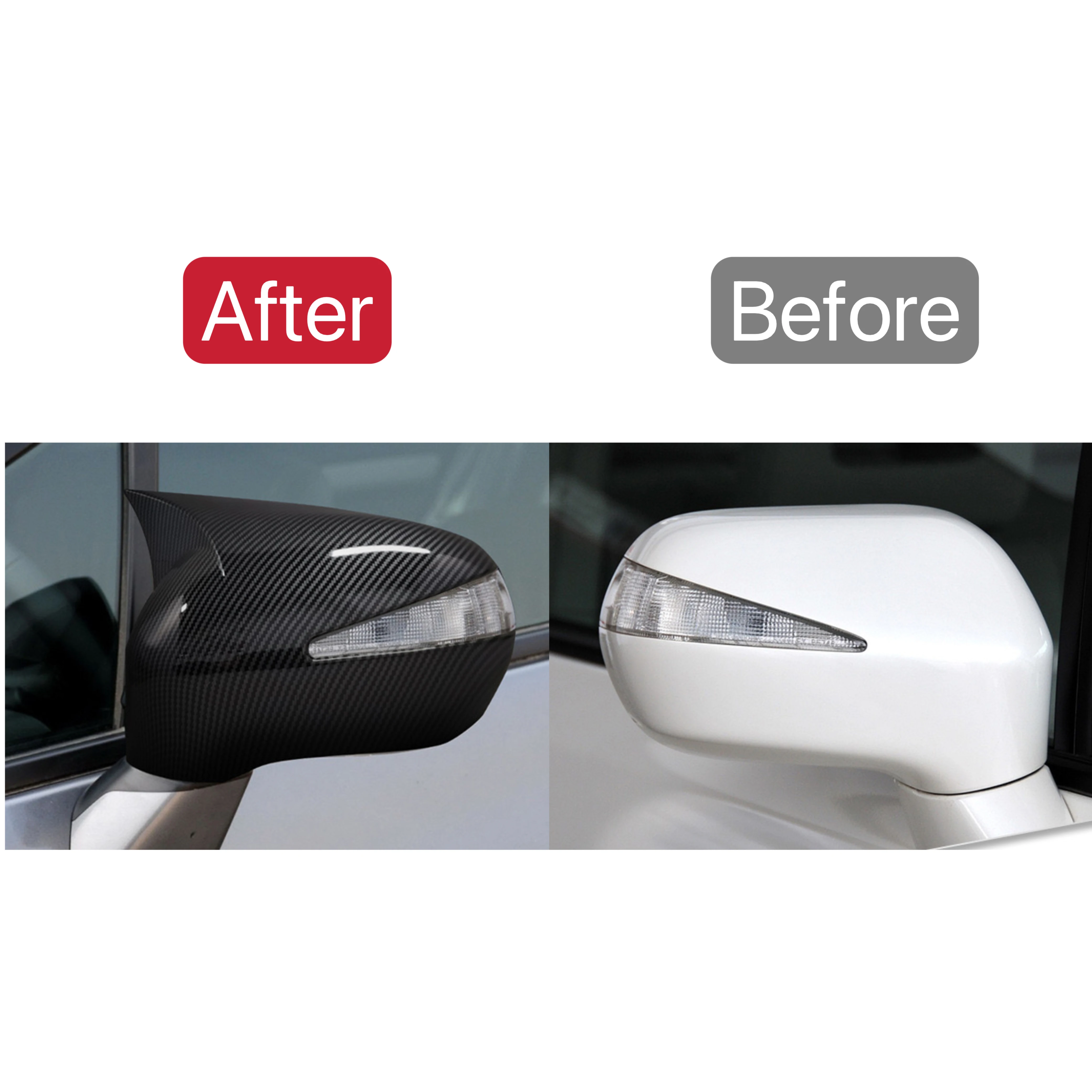 Tapa De La Cubierta Del Espejo Retrovisor Con Apariencia De Fibra De Carbono Negra Para Honda CIVIC 2012 2013 2014 2015 Carcasa Espejo Lateral (Size : Carbon Fiber Pattern