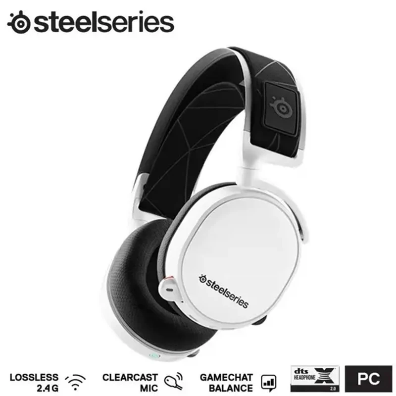  SteelSeries Arctis 7P+ Bluetooth Wireless Gaming Headset for  Playstation 4/5 - White
