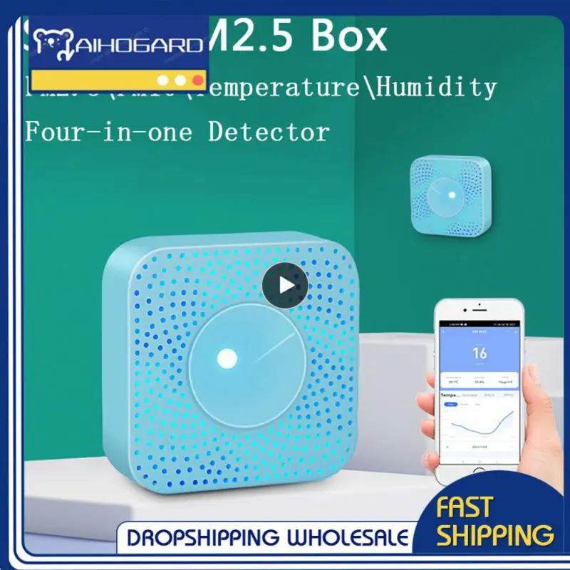 

Tuya WIFI/ Smart Air Quality Monitor Box VOC HCHO PM2.5/10 Gas Detector Temperature Humidity Meter 6 IN 1 Air Housekeeper