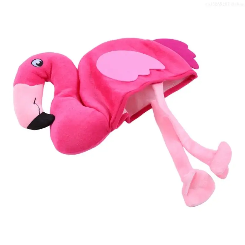 Adult Cloth Flamingo Hat Halloween Thanksgiving Day Decors Bucket Hat Adult Carnivals Hat Party Festives Hat F0T5 3