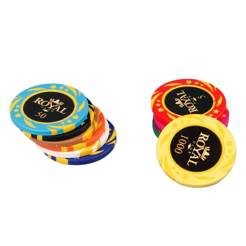Poker Chips Clay Metal Stickers Coins 5 Pcs Entertainment Club Games Whirlwind Texas Poker Casino Chess Card Accessories