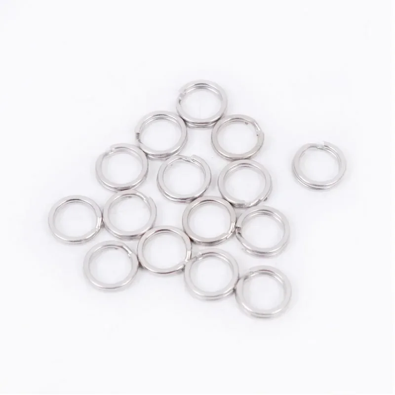 Fish Hook Connector 200 pieces stainless steel double circle swivel fish hook connector