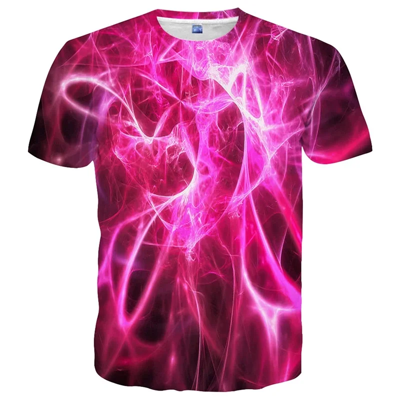 

Novelty Neon Graphic T Shirt 3D Printed Cool Abstract designs Men Clothing y2k Streetwear Tops Women Tee Shirts Pop Short Sleeve