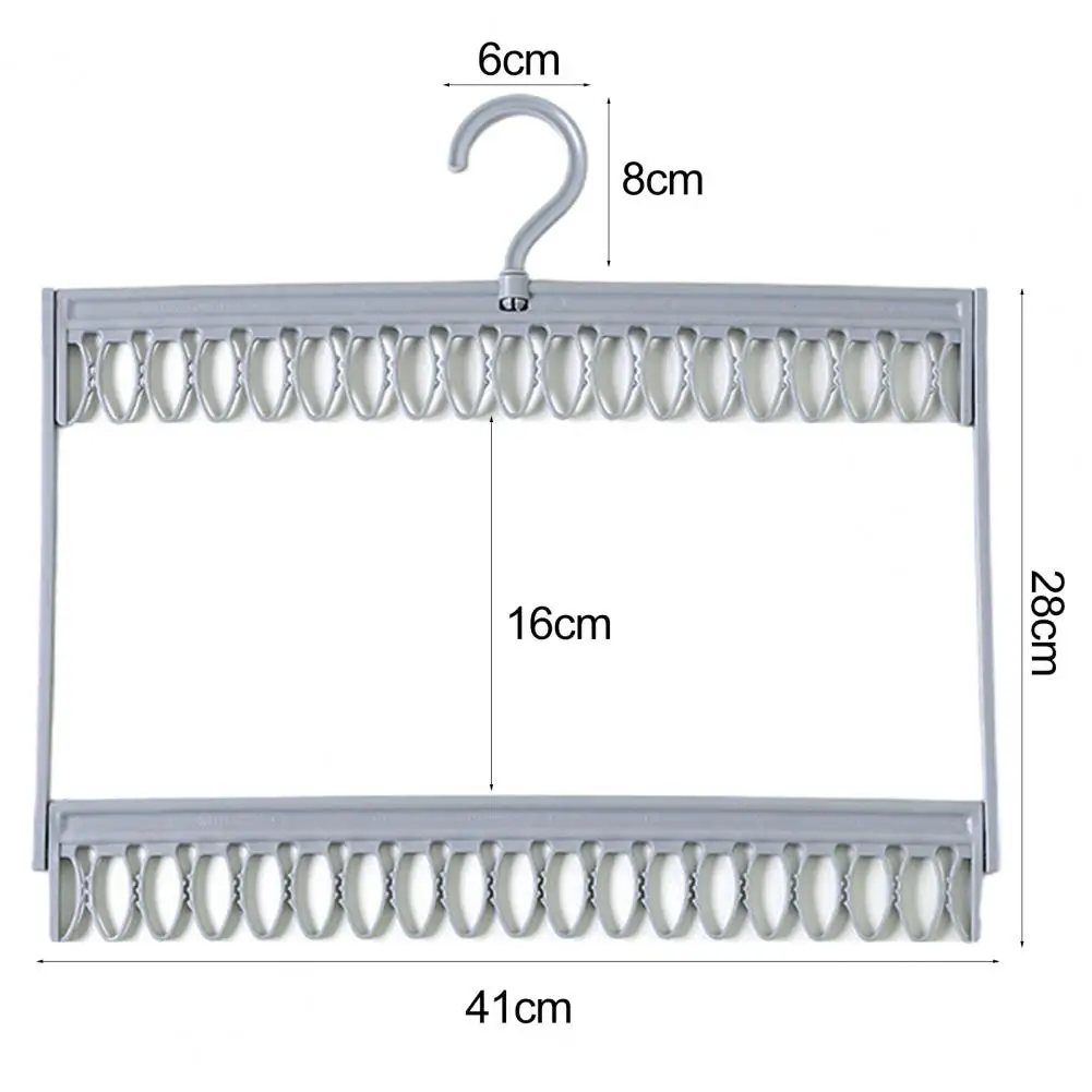 Socks Underwear Drying Rack With Rotatable Hook Strong Load-bearing Windproof Clothes Drying Hanger Rack 6