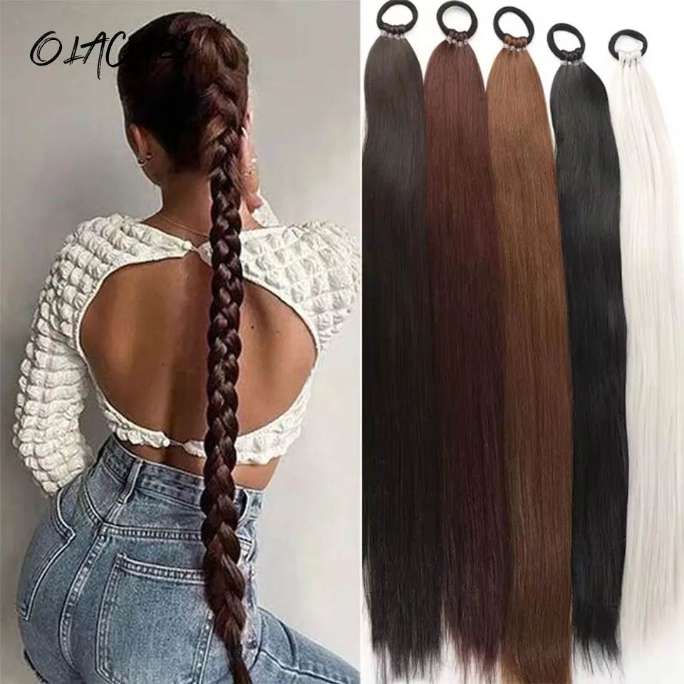 Synthetic Black Ponytail Extensions For Women