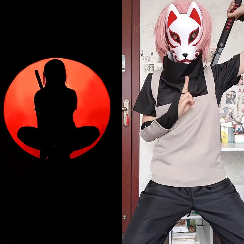 Naruto Uchiha Itachi Anbu Uniform Cosplay Costume