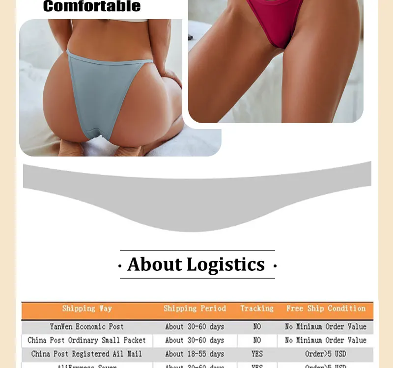 Cotton Bikini Panties - Women’s Low Waist Briefs | Comfortable Soft Cotton Lingerie Set