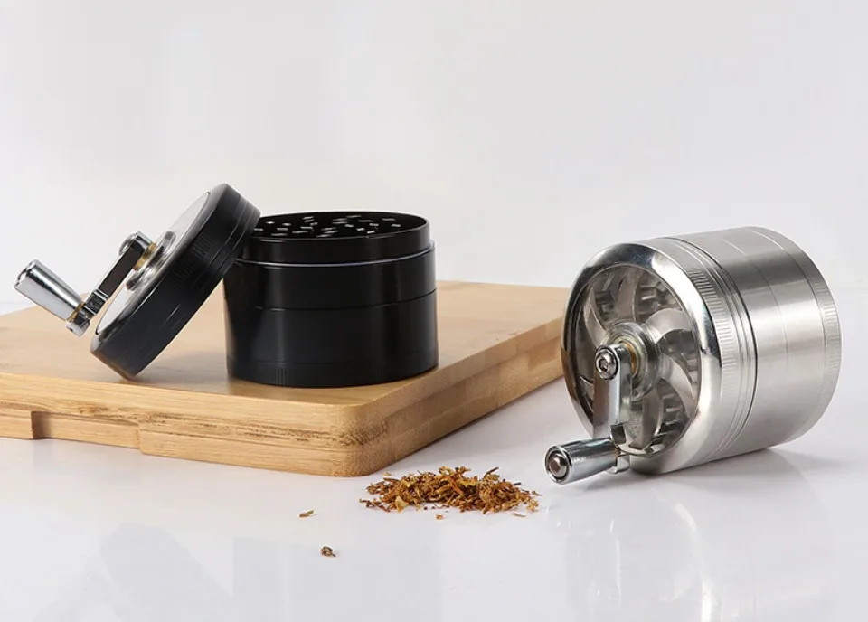 S2b96a523adc34ca9baadc951a790cb6dk Herbal Crusher Tobacco Grinder Smoke Crushers Grinder 4 Layers Durable Non Deformable Corrosion-resistant Grinder with Handle Mallzona