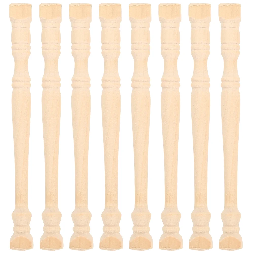 

8 Pcs Roman Pillars House Ornament Mini Model Miniature Accessories Wood for Micro Scene Decorations Landscape