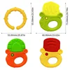 Baby Soft Rubber Rattle Fruit Style Teether Toy Newborn Food Grade Silicone Teethers Infant Training Bed Toy Kids Chewing Toys 4