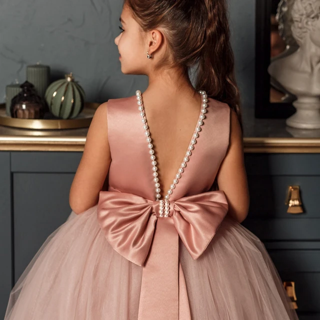 Vestido largo de noche para niña, vestido de encaje para graduación de 5 14 años _ - AliExpress Mobile