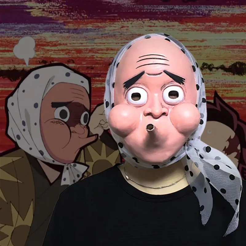 Demon Slayer Firefly Festival Latex Mask Cosplay Props