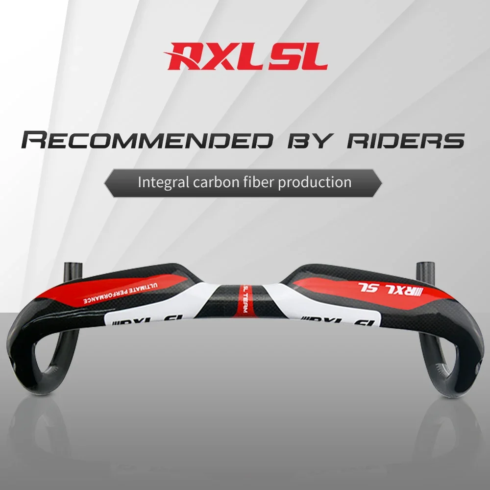 

RXL SL Carbon Road Handlebar 31.8mm Bike Handle Bar 400/420/440mm 3K Glossy Internal Routing Cycling Bent Bars Cycling Parts