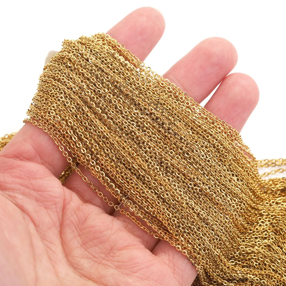 100 stücke Edelstahl Halskette Kuba Ketten Für Schmuck Machen Kette Mit Hummer-haken DIY Halsketten Anhänger Schmuck Großhandel – Detail 4