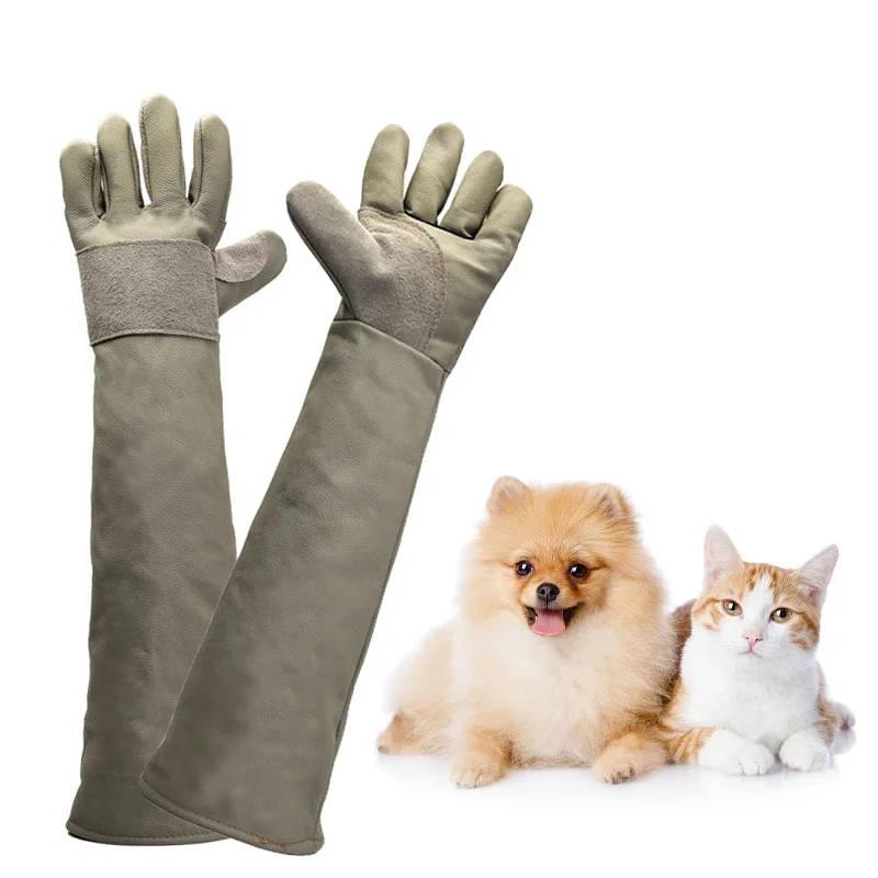 

Cat Pet Bite Proof Anti-cat Long Grooming Dog Bathing Animal Anti-bite Gloves Leather Waterproof Pad Handling Scratch