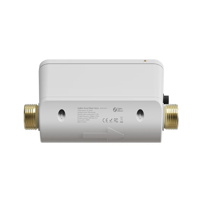 Smart Zigbee Water Valve and Automatic Shutoff Water Flow Rate Built in Recharge