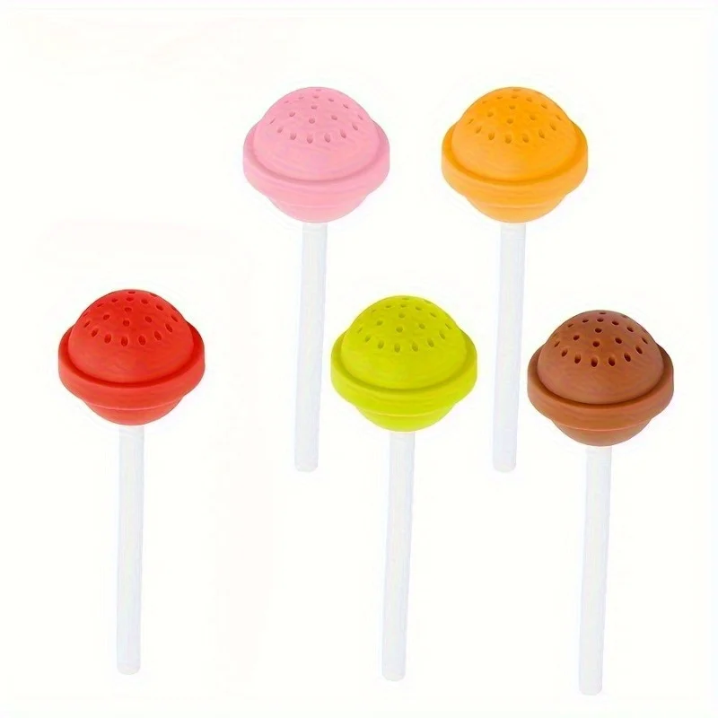 1pc Tea Maker Lollipop Tea Maker Reusable Creative Lollipop Tea Filter Strainer for Loose Leaf Tea Coffee Herbal Spice