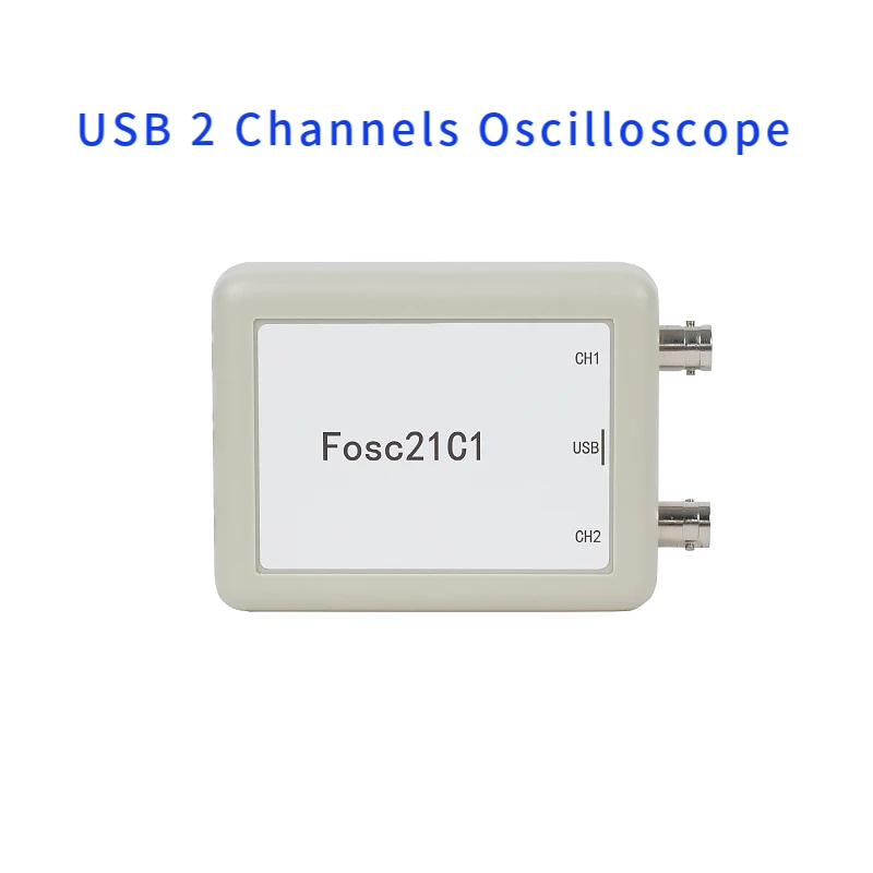 Fosc21C1 2-channel USB PC oscilloscope 1Mhz sampling rate portable oscilloscope MCU development 2